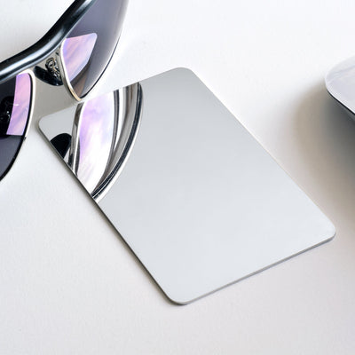 Discreet Solid Credit Card Mirror