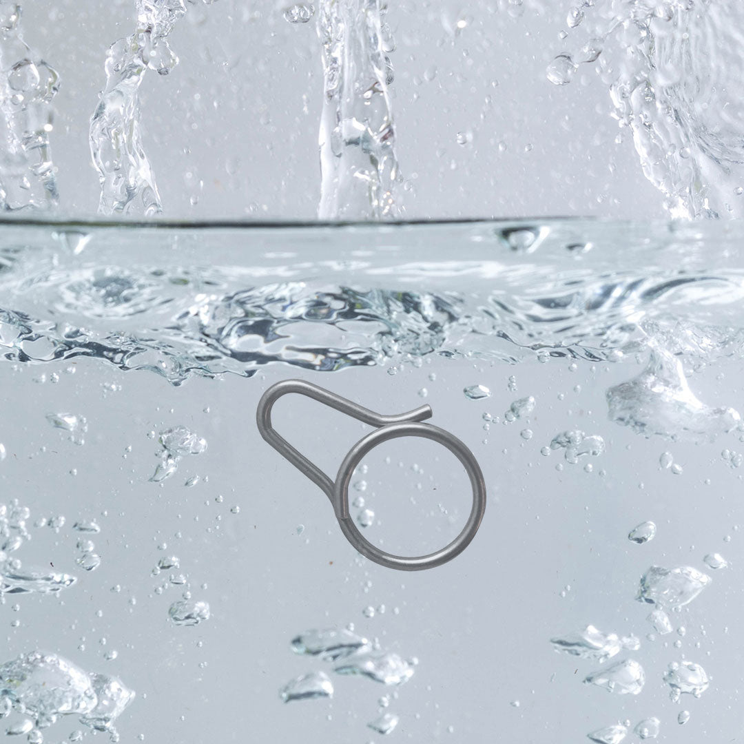 Simple Clip: Solid Titanium Carabiner (2 pack)