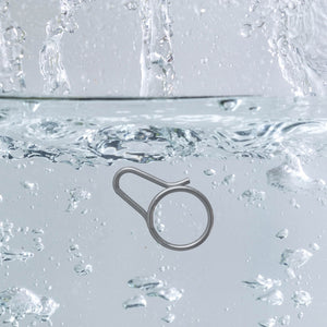 Simple Clip: Solid Titanium Carabiner (2 pack)