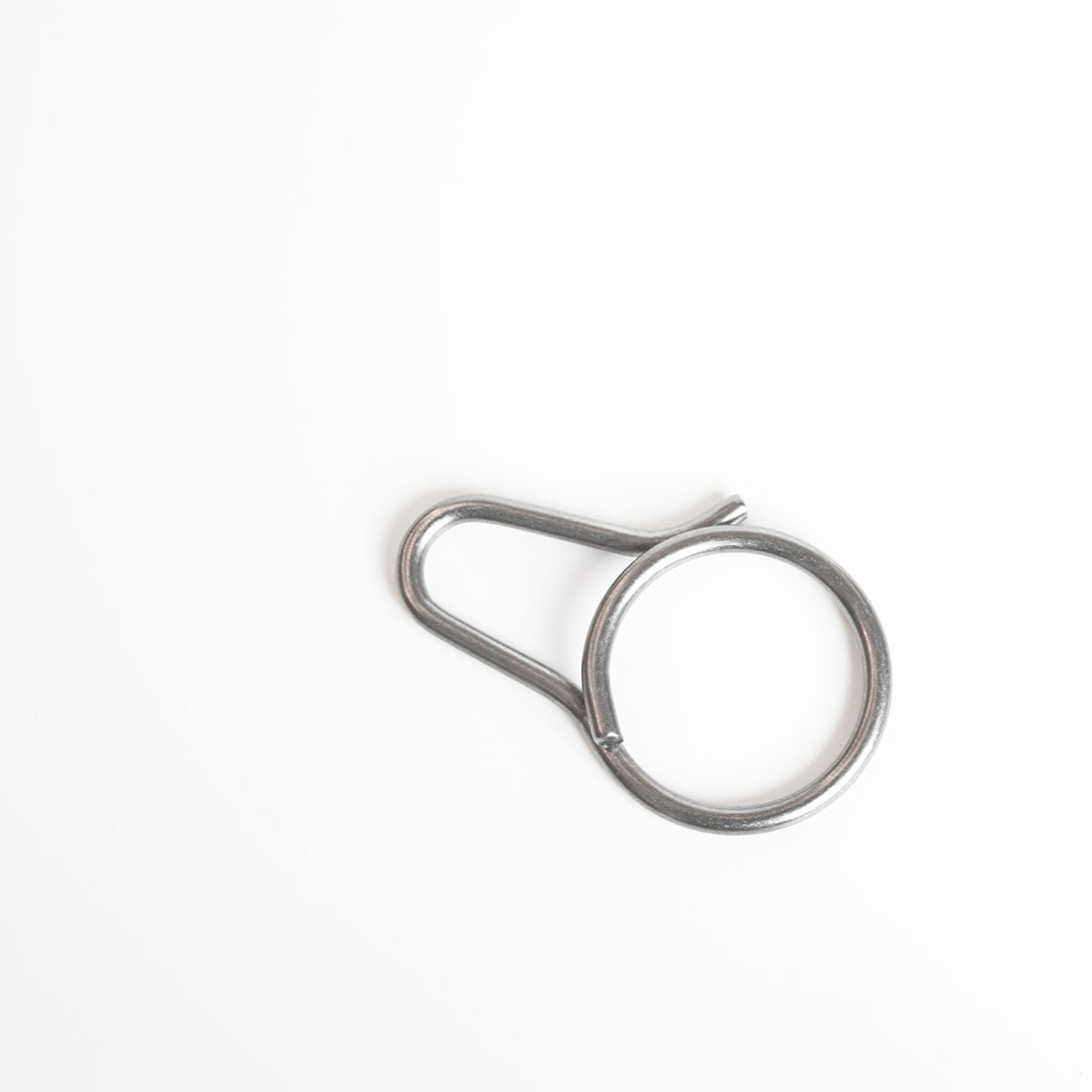 Simple Clip: Solid Titanium Carabiner (2 pack)