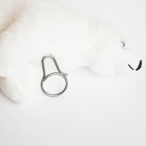 Simple Clip: Solid Titanium Carabiner (2 pack)