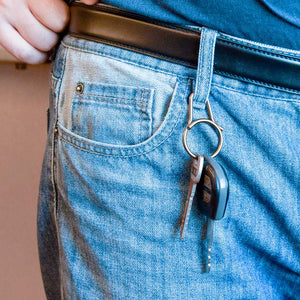 Simple Clip: Solid Titanium Carabiner (2 pack)