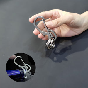 Titanium Carabiner + Bottler Opener