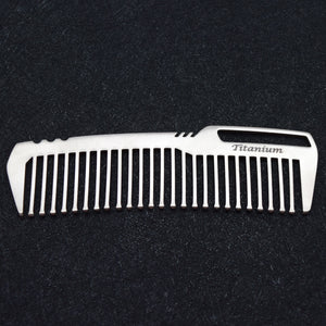 Polished Titanium Comb